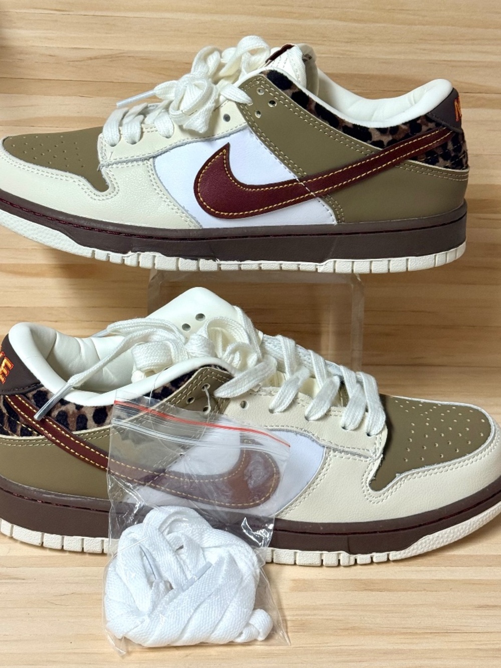 NEW! Nike "Dunk Low"  Retro Khaki Team Red Pearl White (Women's 7.5)  IM6687 262
